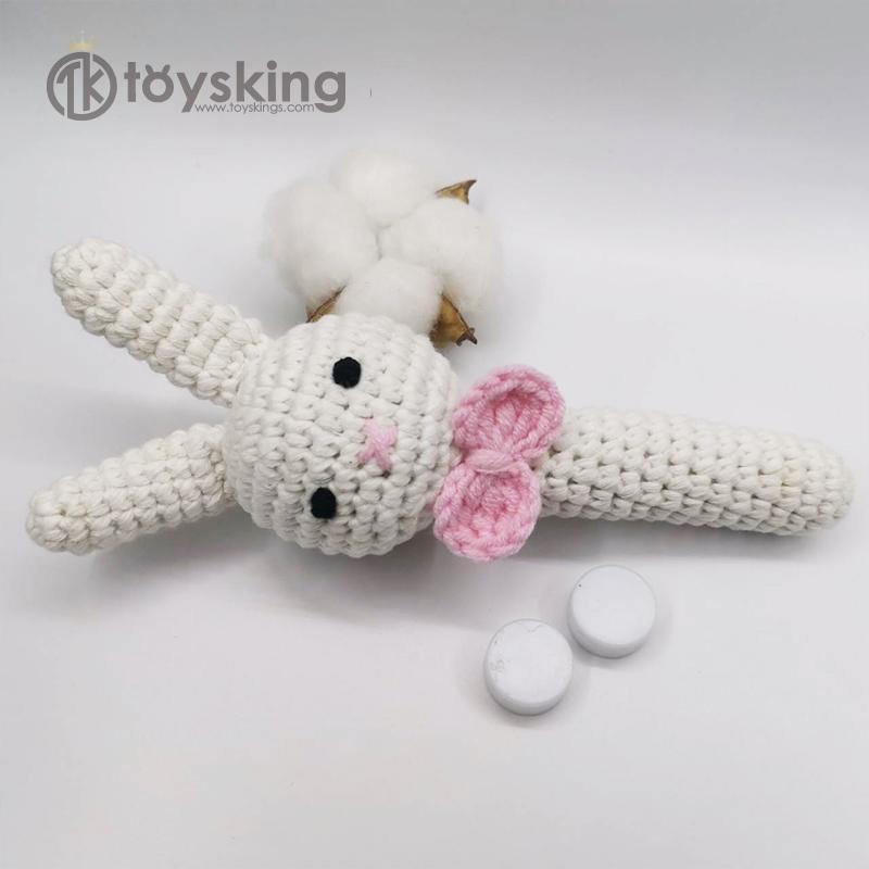 Crochet Bunny rattle Baby Cotton Toys