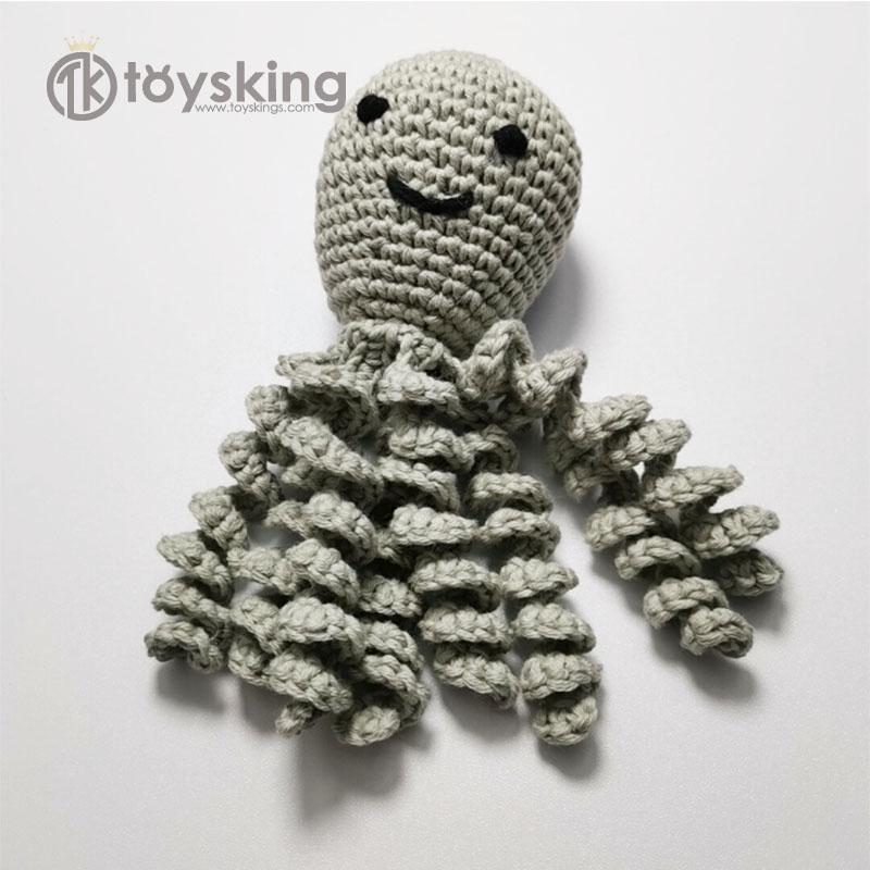 Crochet Octopus Rattle Toy